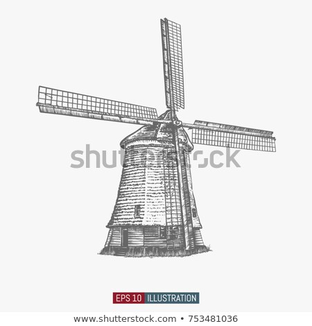 Foto stock: Windmills On The Banks