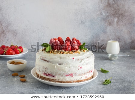 Stock photo: Sweet Strawberry Cake With Cream