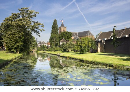 ストックフォト: Town Wall And Moat Vianen