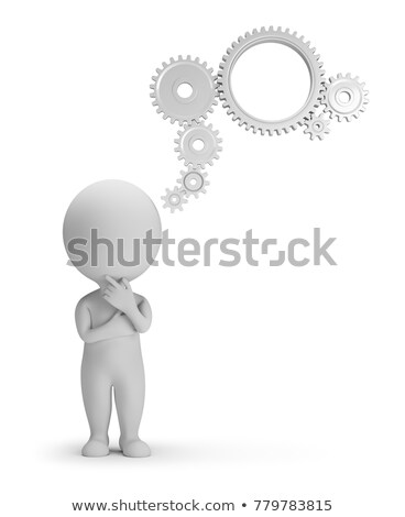 [[stock_photo]]: 3d Small People - Thought Mechanism