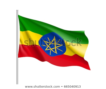 Zdjęcia stock: Ethiopia Flag Vector Illustration On A White Background