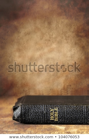 Foto stock: Bible With Grunge Stone Background