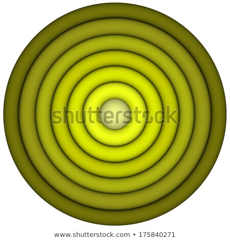 Stockfoto: 3d Render Concentric Pipes In Multiple Green Yellow