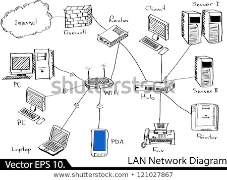 Drawing Computer Network [[stock_photo]] © Ohmega1982