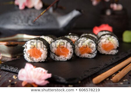 Stok fotoğraf: Salmon Maki Roll