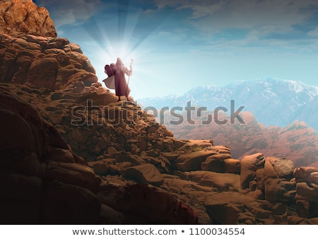 Foto stock: Moses With Ten Commandments