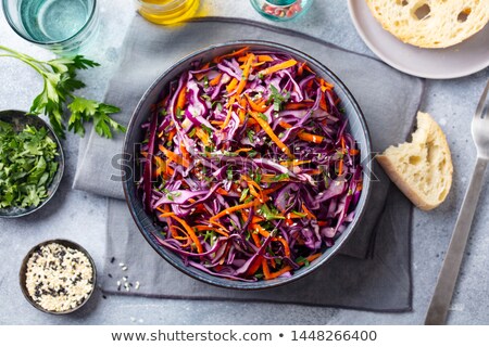 Stockfoto: Salad Of Fresh Chopped Cabbage And Carrots