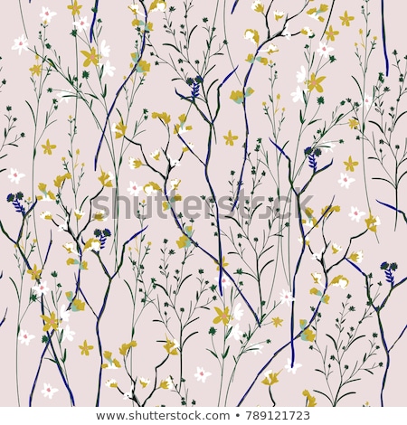 Сток-фото: Vector Illustration - Seamless Floral Lilac Wallpaper