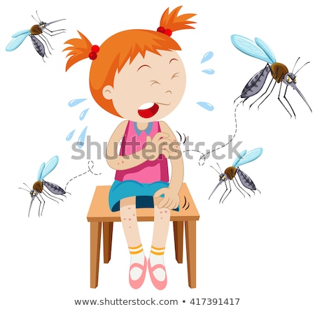 Stock photo: Girl Got Bitten By Mosquitoes