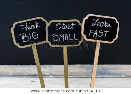 Stok fotoğraf: Think Big On Wooden Table