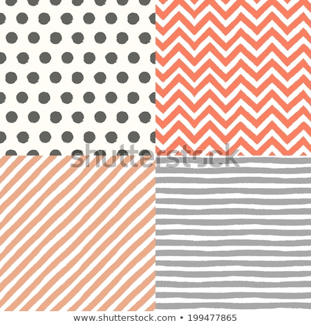 Foto stock: Vector Seamless Hand Drawn Diagonal Rounded Lines Pattern