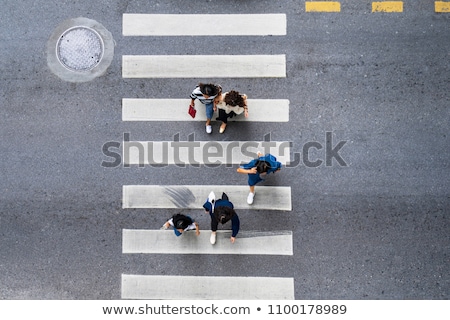 Сток-фото: Walking On Zebra Cross