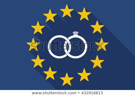 Stock photo: Euro In A Diamond Wedding Ring