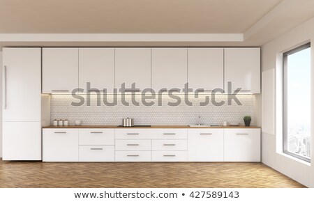 ストックフォト: Bright Showcase In Modern Loft Interior 3d Rendering