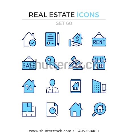 Stock photo: Blue House Icon