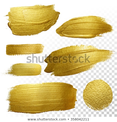 Zdjęcia stock: Golden Brush Strokes Decoration