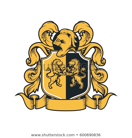 Stock fotó: Coat Of Arms Shield Crest Knight Heraldic Family