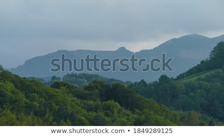 Foto stock: Summer Storm And Rain On Mountains In Spain