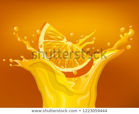 Stockfoto: Slice Of Citrus Yellow Fruit Fresh Orange Vector