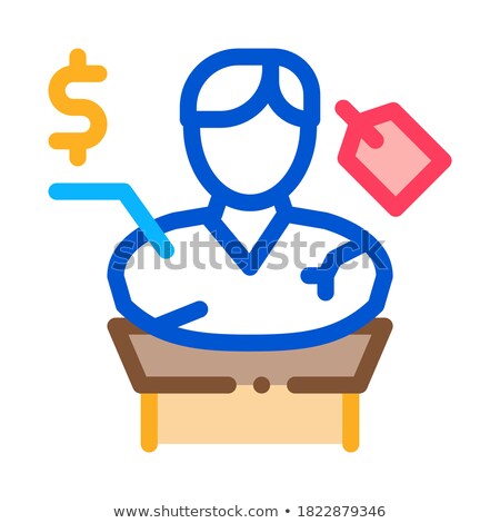 Stockfoto: Architectural Bust Sale Icon Vector Outline Illustration