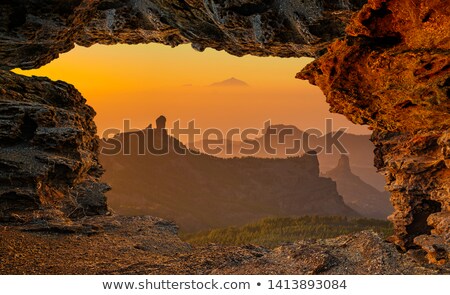 Stock fotó: View On Roque Nublo On Gran Canaria