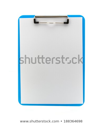 Blue Clipboard With Blank Sheet Of Paper Zdjęcia stock © urbanbuzz