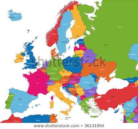 Map In Colors Of Slovakia Stock photo © Volina