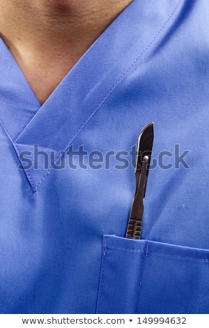 Foto stock: Scalpel In His Pocket