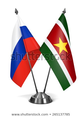 ストックフォト: Russia And Suriname - Miniature Flags