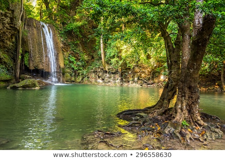 Stock fotó: Jangle Landscape With Erawan Waterfall Kanchanaburi Thailand