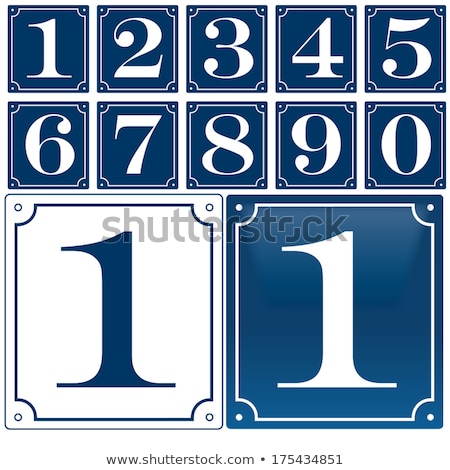 Zdjęcia stock: Vintage House Number Plate