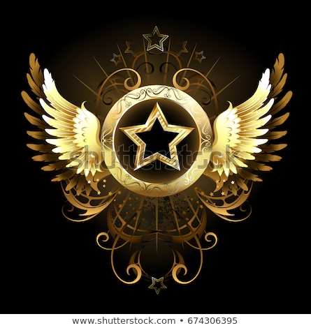 Stockfoto: Star With Golden Wings