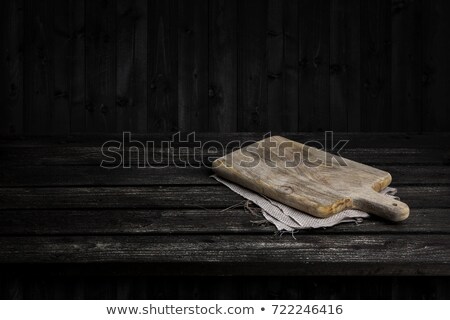 Stok fotoğraf: Dark Brown Vintage Wooden Board Background With Perspective Wall And Floor Wood Texture