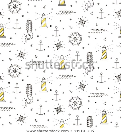 Сток-фото: Seamless Pirate Monochrome Pattern