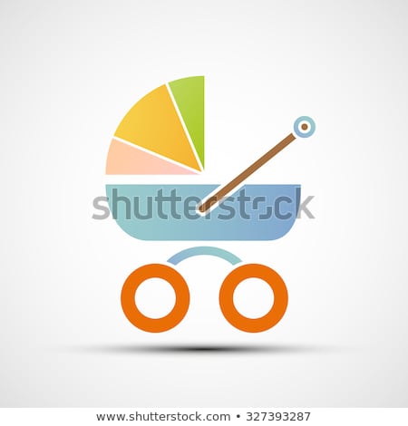 Stockfoto: Retro Baby Carriage Stock Vector Illustration