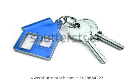 Stok fotoğraf: Silver Key With House Figure