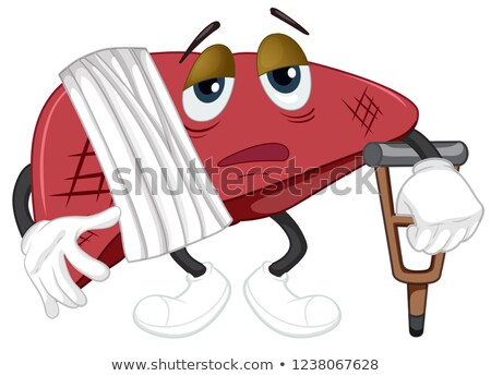 Stockfoto: A Damage Liver On White Backgroud