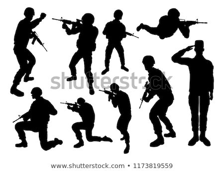 Foto stock: Soldier Detailed Silhouette