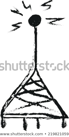 [[stock_photo]]: Radio Tower Hand Drawn Outline Doodle Icon