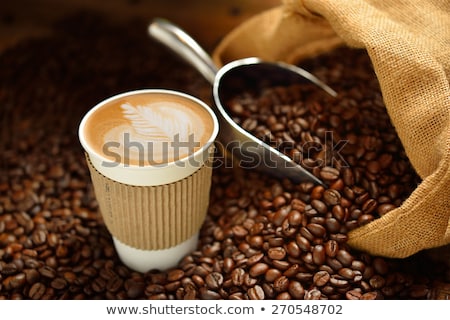 Stok fotoğraf: Coffee Cup Crops And Paper