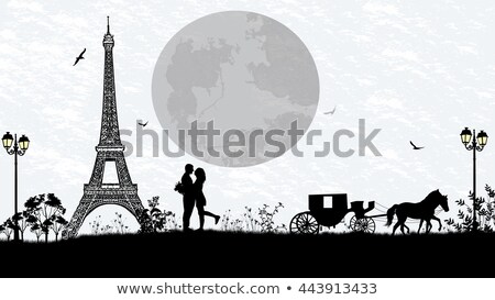 ストックフォト: Carriage And Lovers In Paris