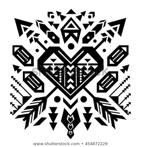 ストックフォト: Decorative Heart Ethnic Pattern