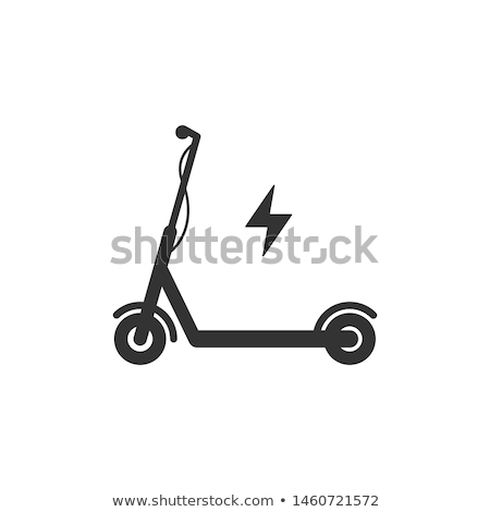 Stock fotó: Flat Icon For Kick Scooter