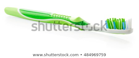 Stock fotó: Green Toothbrush Isolated