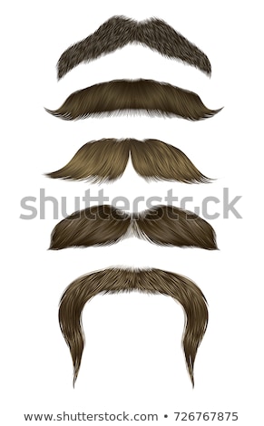 ストックフォト: Different Style Of Mustache In Brown Color