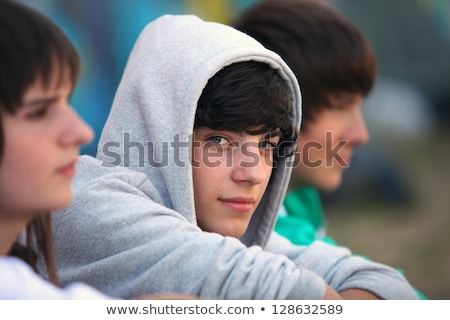 Stock fotó: Sad Looking Caucasian Teenage Boy