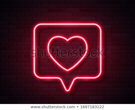 Stock fotó: Heart On Black Background