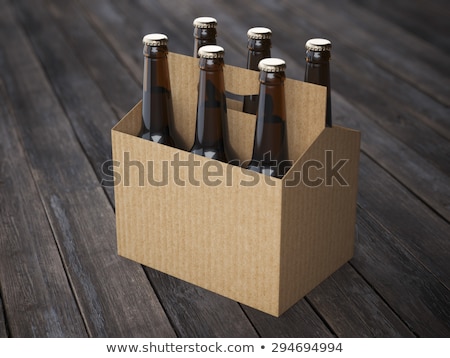 Stok fotoğraf: Beer Packaging On The Wooden Floor