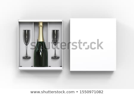 Stock fotó: Champagne And Gift Box