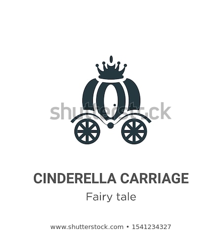 Foto stock: Vector Flat Cinderella Carriage